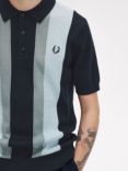 Fred Perry Stripe Knit Shirt, Navy