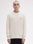 Fred Perry Waffle Stitch Jumper, Porridge Marl