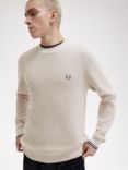 Fred Perry Waffle Stitch Jumper, Porridge Marl