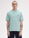 Fred Perry Ribbed Raglan Tee, Silver Blue