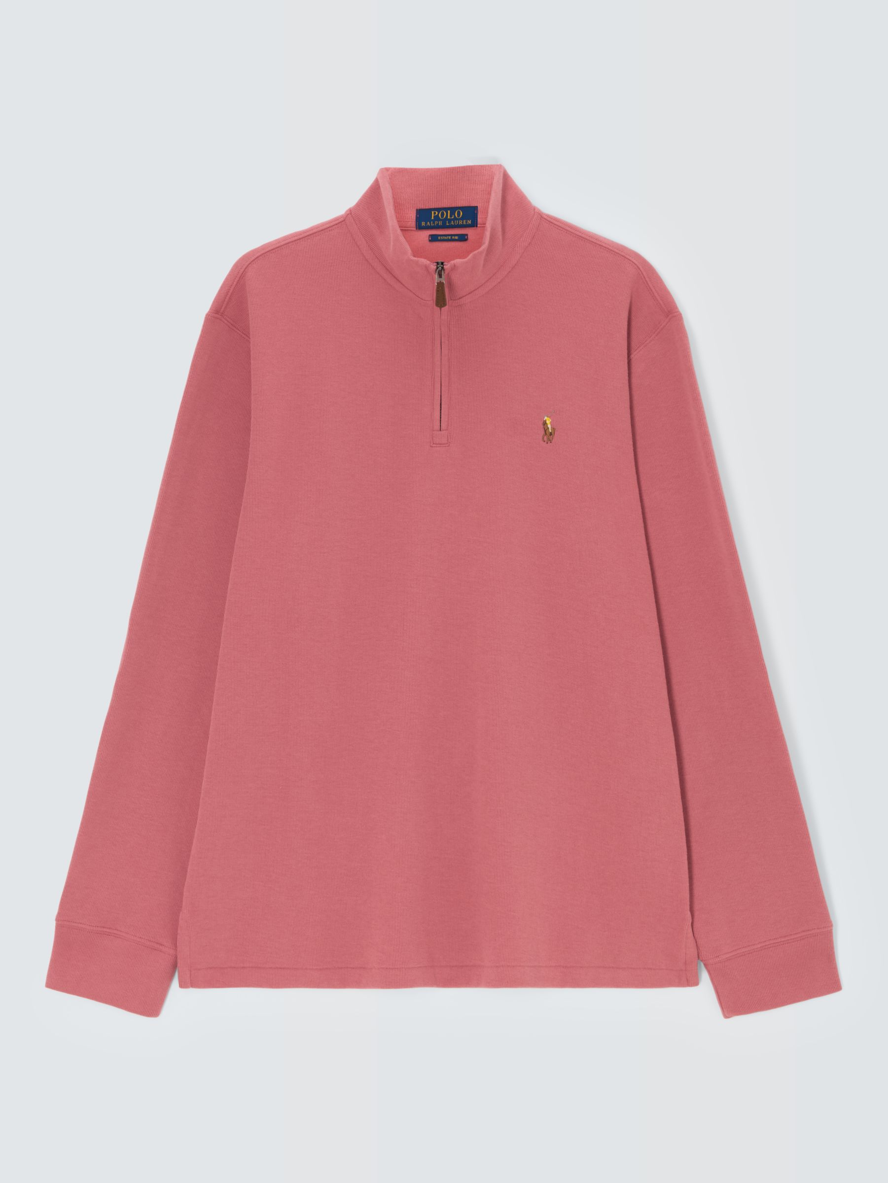 Polo Ralph Lauren Zip Neck Jersey Top, Adirondack Berry