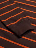 Far Afield Tres Stripe Heavyweight Long Sleeve T-Shirt, Brown Orange