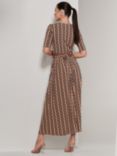 Jolie Moi Karmie Print Jersey Dress, Brown