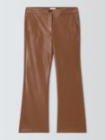 Marella Foglia Faux Leather Trousers, Tobacco