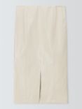 Marella Biago Faux Leather Midi Skirt, Cream