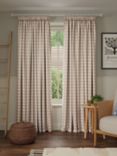 John Lewis Nessa Weave Pair Unlined Eyelet Curtains