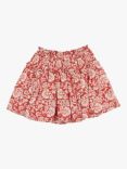 The New Society Kids' Baltic Ruffle Mini Skirt, Ruby Dusk