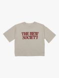 The New Society Kids' Artic Cotton T-Shirt, Vanilla Cream