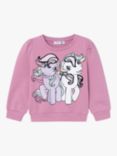 NAME IT Kids' My Little Pony Cotton Sweatshirt, Mauve Orchid