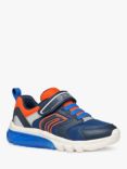 Geox Kids' Ciberdron Trainers, Navy/Orange