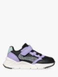 Geox Kids' Loftus Trainers, Black/Lavender