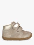 Geox Kids' Macchia Riptape Suede Leather Blend Trainers