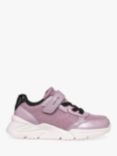 Geox Loftus Kids' Trainers, Dark Rose/Black