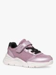 Geox Loftus Kids' Trainers, Dark Rose/Black