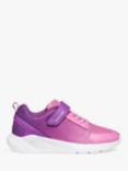 Geox Kids' Sprintye Trainers, Purple/Dark Pink