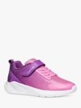 Geox Kids' Sprintye Trainers, Purple/Dark Pink