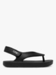 FitFlop Kids' iQushion Back Strap Flip Flops, Black