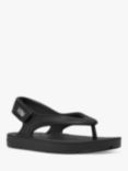 FitFlop Kids' iQushion Back Strap Flip Flops, Black