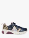 Geox Kids' Fadinlight Alice in Wonderland Trainers, Navy/Platinum