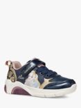 Geox Kids' Fadinlight Alice in Wonderland Trainers, Navy/Platinum