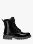 Geox Kids' Shaylax Patent Leather Ankle Boots, Black