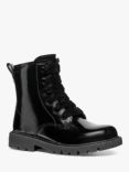 Geox Kids' Shaylax Patent Leather Ankle Boots, Black