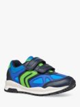 Geox Kids' Pavel Trainers, Navy/Lime