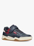 Geox Kids' Perth Trainers, Navy/Dark Red