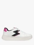 Geox Kids' Mikiroshi Trainers, White/Dark Fuchsia