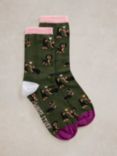 White Stuff Kissing Dog Print Sock, Multi