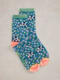 White Stuff Cow Print Sock, Multi