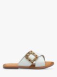 Ravel Polmont Leather Mule Sandals, White