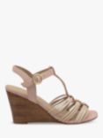 Ravel Lagan Leather Wedge Sandals, Pink