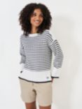 Crew Clothing Emily Textured Stripe Jumper, White