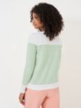 Crew Clothing Cassandra Stripe Top, White/Green