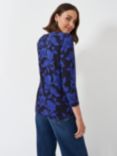 Crew Clothing Floral Blouse, Bright Blue