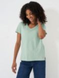 Crew Clothing Perfect V-Neck Slub T-Shirt, Light Green