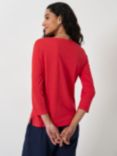 Crew Clothing Perfect Slub Scoop Neck Top, Red Wine