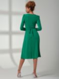 Jolie Moi Plain Long Sleeve Jersey Midi Dress, Green