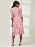 Jolie Moi Brisa Mesh Midi Dress, Pink/Multi