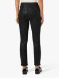 PAIGE Cindy High Rise Straight Leg Faux Leather Jeans, Black Fog