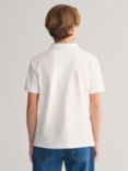 GANT Kids' Pique Rugger Polo Shirt, White