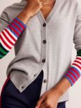 Boden Annie Stripe Cuff Wool Blend Cardigan