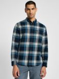 Lee Riveted Cotton Check Shirt, Inky Blue