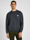 Lee Crew Neck Workwear Cotton Sweatshirt, Washed Black