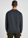 Lee Crew Neck Workwear Cotton Sweatshirt, Washed Black