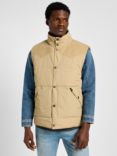 Lee Reversible West Puffer Vest, Sand