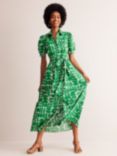 Boden Alexa Abstract Geometric Maxi Dress, Green/White