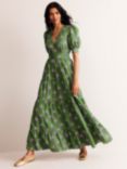 Boden Bella Puff Sleeve Maxi Dress, Green