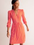 Boden Naomi Geometric Dress, Blaze Orange